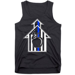 School Police Blue Thin Line Tank Top