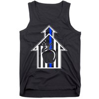 School Police Blue Thin Line Tank Top