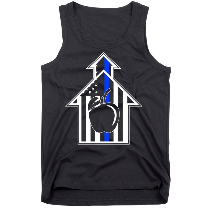 School Police Blue Thin Line Tank Top