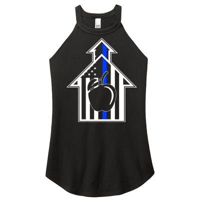 School Police Blue Thin Line Women’s Perfect Tri Rocker Tank