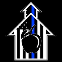 School Police Blue Thin Line Women's V-Neck T-Shirt