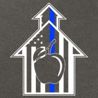 School Police Blue Thin Line Cotton Canvas Backpack