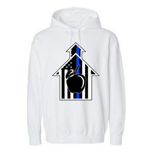 School Police Blue Thin Line Garment-Dyed Fleece Hoodie