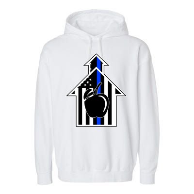 School Police Blue Thin Line Garment-Dyed Fleece Hoodie