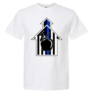 School Police Blue Thin Line Garment-Dyed Heavyweight T-Shirt