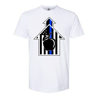 School Police Blue Thin Line Softstyle® CVC T-Shirt