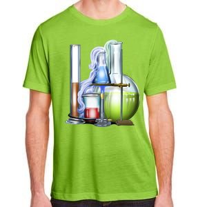 School Science Beakers Adult ChromaSoft Performance T-Shirt