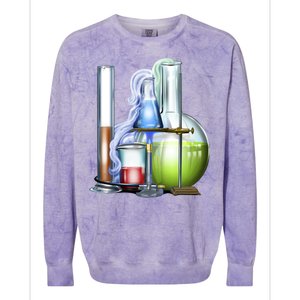 School Science Beakers Colorblast Crewneck Sweatshirt