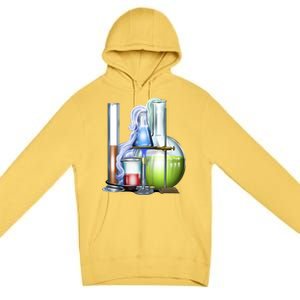 School Science Beakers Premium Pullover Hoodie