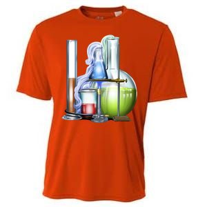 School Science Beakers Cooling Performance Crew T-Shirt