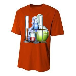 School Science Beakers Performance Sprint T-Shirt