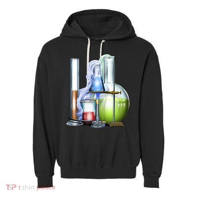 School Science Beakers Garment-Dyed Fleece Hoodie