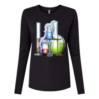 School Science Beakers Womens Cotton Relaxed Long Sleeve T-Shirt