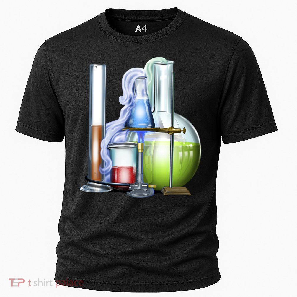School Science Beakers Cooling Performance Crew T-Shirt