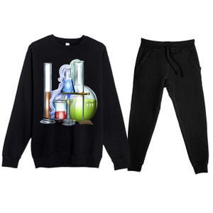 School Science Beakers Premium Crewneck Sweatsuit Set