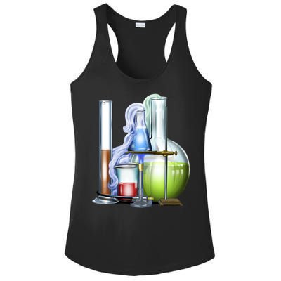 School Science Beakers Ladies PosiCharge Competitor Racerback Tank