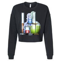 School Science Beakers Cropped Pullover Crew
