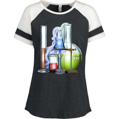 School Science Beakers Enza Ladies Jersey Colorblock Tee