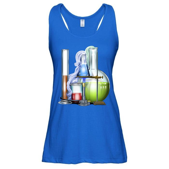 School Science Beakers Ladies Essential Flowy Tank