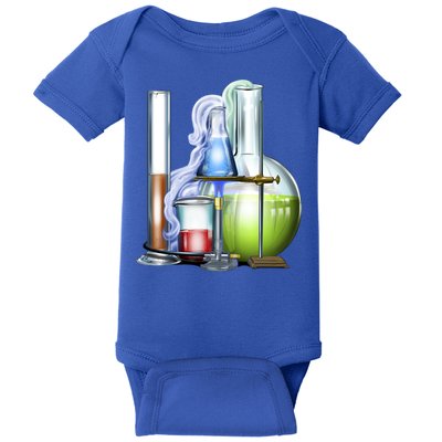 School Science Beakers Baby Bodysuit