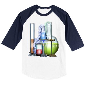 School Science Beakers Baseball Sleeve Shirt