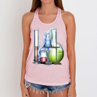 School Science Beakers Women's Knotted Racerback Tank