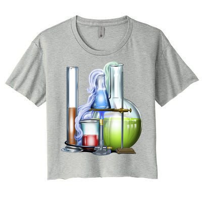 School Science Beakers Women's Crop Top Tee