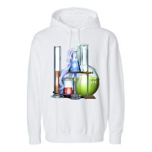 School Science Beakers Garment-Dyed Fleece Hoodie