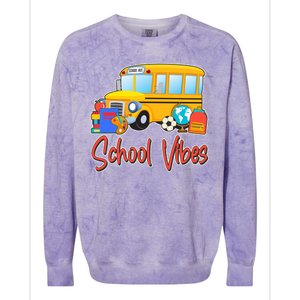 School Vibes Back to School Colorblast Crewneck Sweatshirt