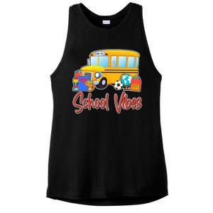 School Vibes Back to School Ladies PosiCharge Tri-Blend Wicking Tank