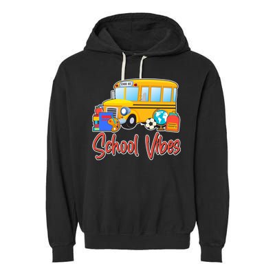 School Vibes Back to School Garment-Dyed Fleece Hoodie