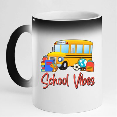 School Vibes Back to School 11oz Black Color Changing Mug