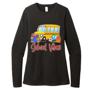 School Vibes Back to School Womens CVC Long Sleeve Shirt