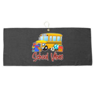 School Vibes Back to School Large Microfiber Waffle Golf Towel