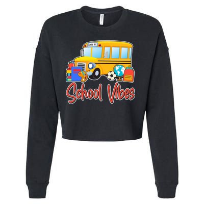 School Vibes Back to School Cropped Pullover Crew