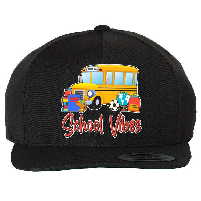 School Vibes Back to School Wool Snapback Cap