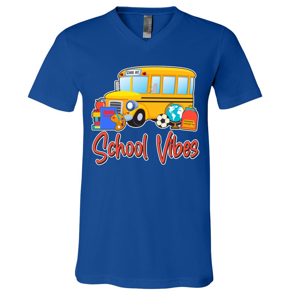 School Vibes Back to School V-Neck T-Shirt