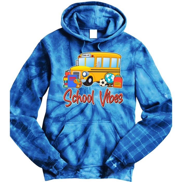 School Vibes Back to School Tie Dye Hoodie