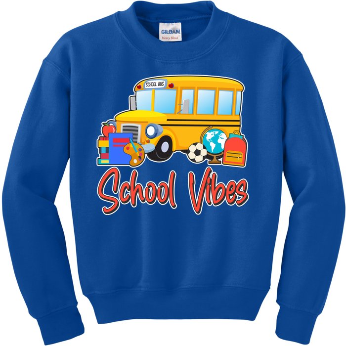 School Vibes Back to School Kids Sweatshirt