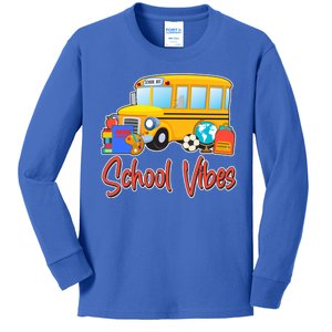 School Vibes Back to School Kids Long Sleeve Shirt