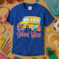 School Vibes Back to School Kids T-Shirt