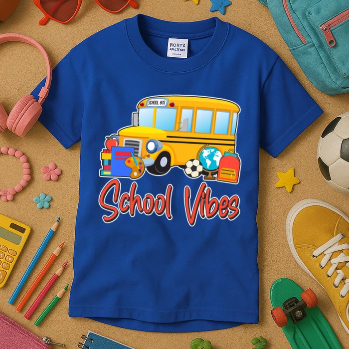 School Vibes Back to School Kids T-Shirt
