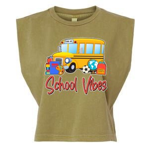 School Vibes Back to School Garment-Dyed Women's Muscle Tee