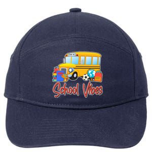 School Vibes Back to School 7-Panel Snapback Hat