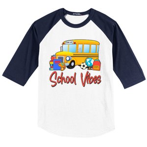 School Vibes Back to School Baseball Sleeve Shirt