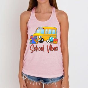 School Vibes Back to School Women's Knotted Racerback Tank