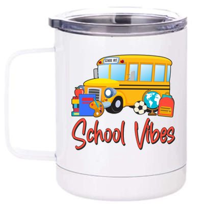 School Vibes Back to School 12 oz Stainless Steel Tumbler Cup