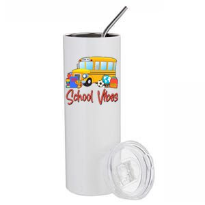 School Vibes Back to School Stainless Steel Tumbler