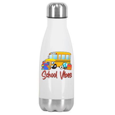 School Vibes Back to School Stainless Steel Insulated Water Bottle