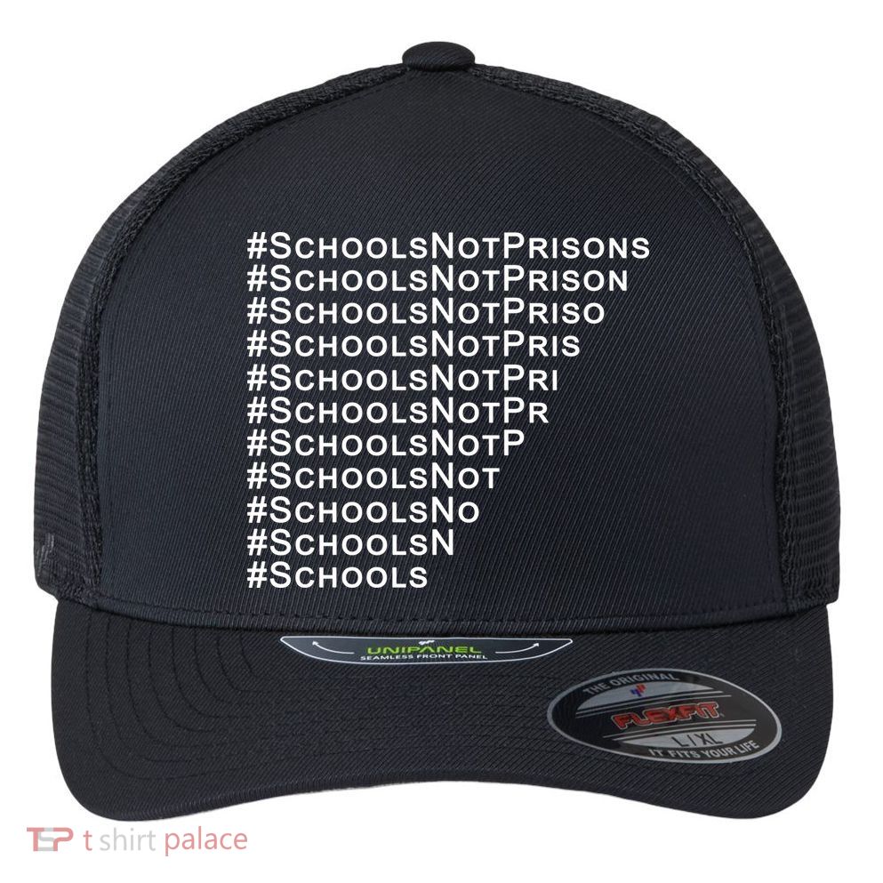 Schools Not Prisons Flexfit Unipanel Trucker Cap